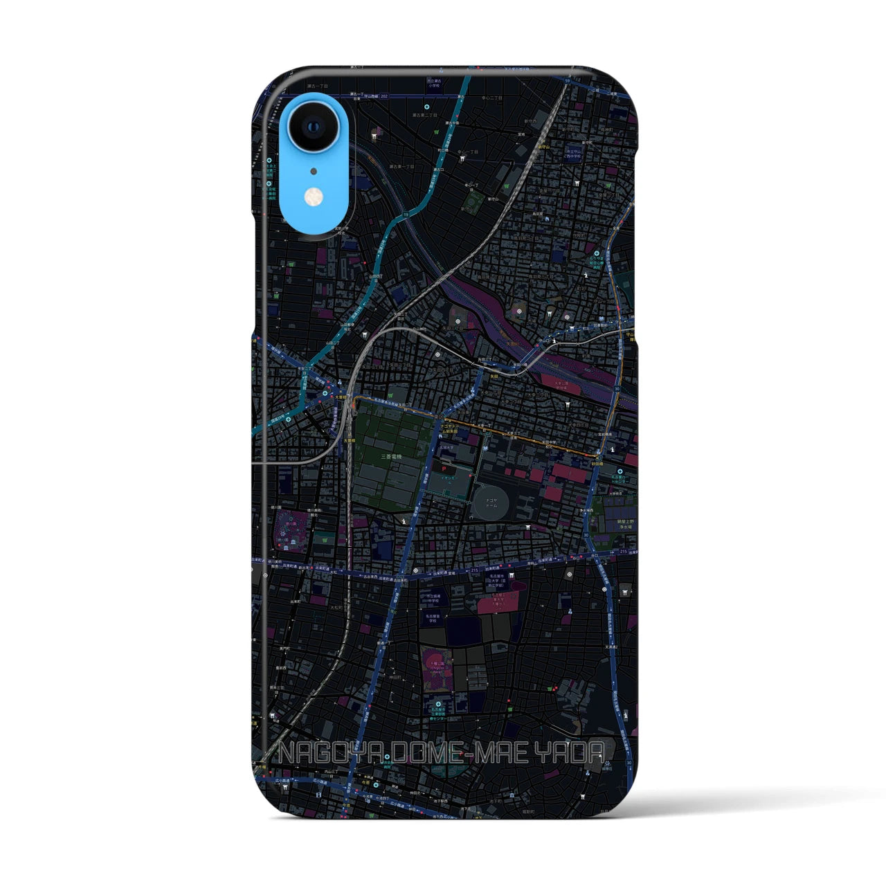 【ナゴヤドーム前矢田(愛知県)】地図柄iPhoneケース(バックカバータイプ)