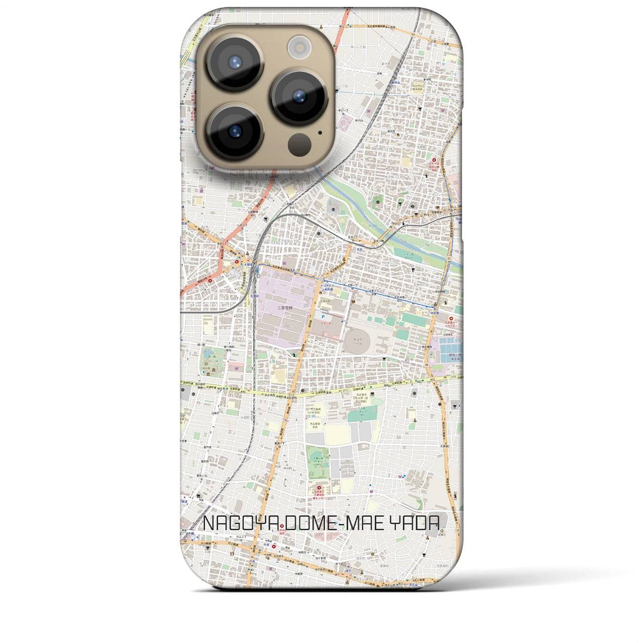 【ナゴヤドーム前矢田(愛知県)】地図柄iPhoneケース(バックカバータイプ)