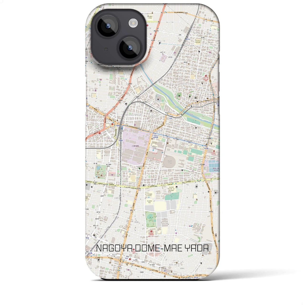 【ナゴヤドーム前矢田(愛知県)】地図柄iPhoneケース(バックカバータイプ)