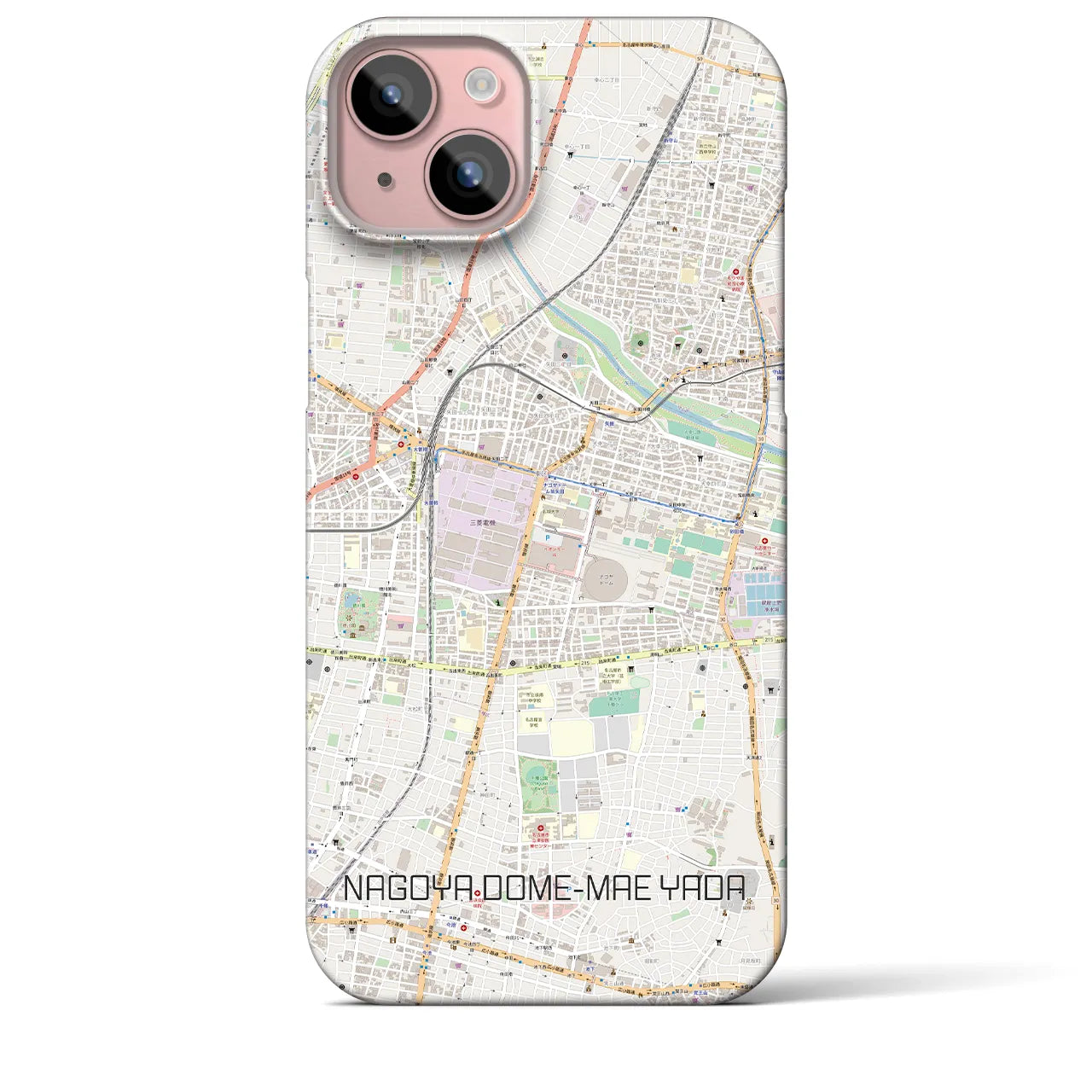 【ナゴヤドーム前矢田(愛知県)】地図柄iPhoneケース(バックカバータイプ)