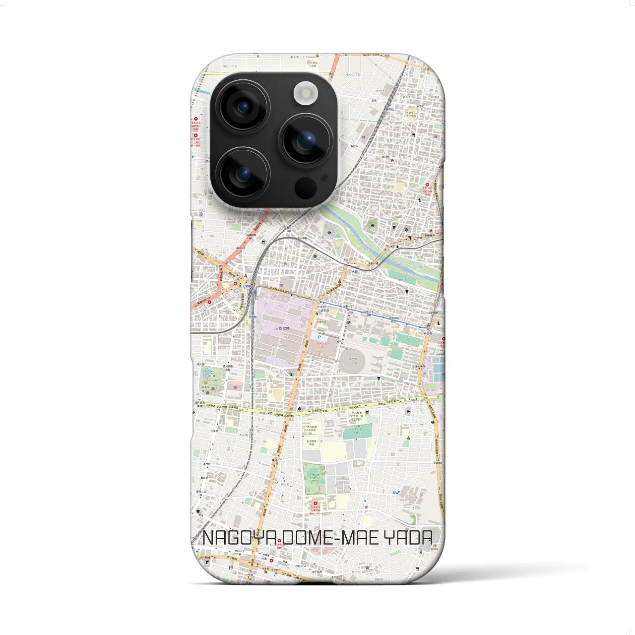 【ナゴヤドーム前矢田(愛知県)】地図柄iPhoneケース(バックカバータイプ)