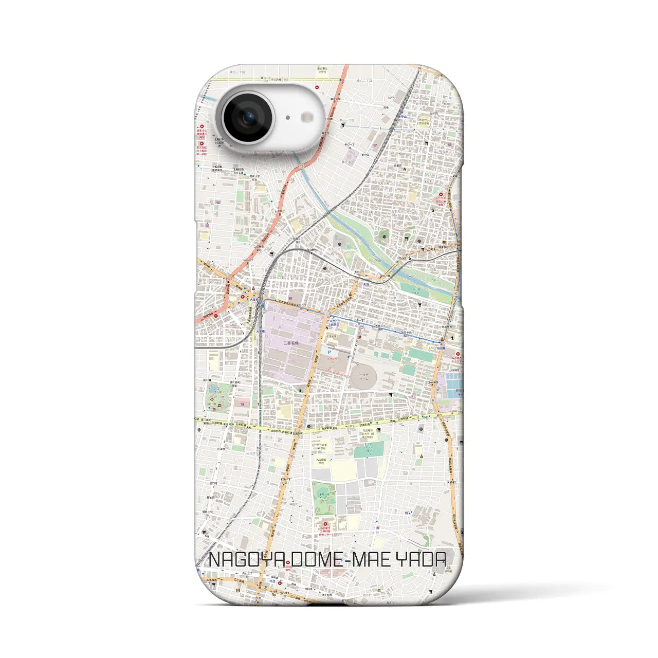 【ナゴヤドーム前矢田(愛知県)】地図柄iPhoneケース(バックカバータイプ)
