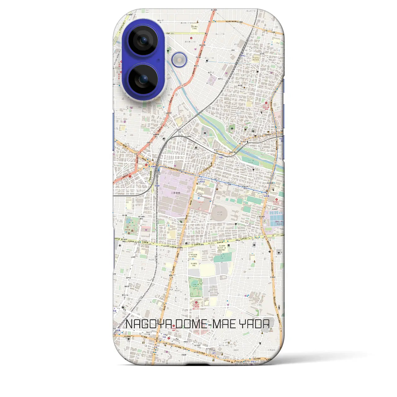 【ナゴヤドーム前矢田(愛知県)】地図柄iPhoneケース(バックカバータイプ)ナチュラル・iPhone 16 Pro Max 用