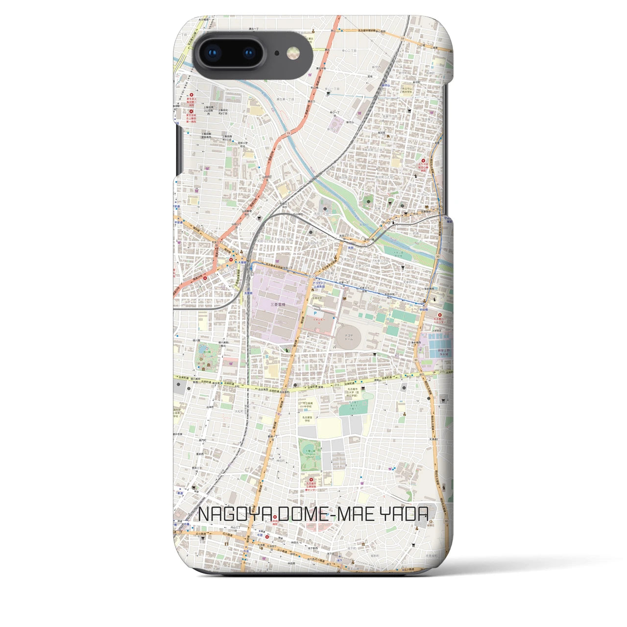 【ナゴヤドーム前矢田(愛知県)】地図柄iPhoneケース(バックカバータイプ)