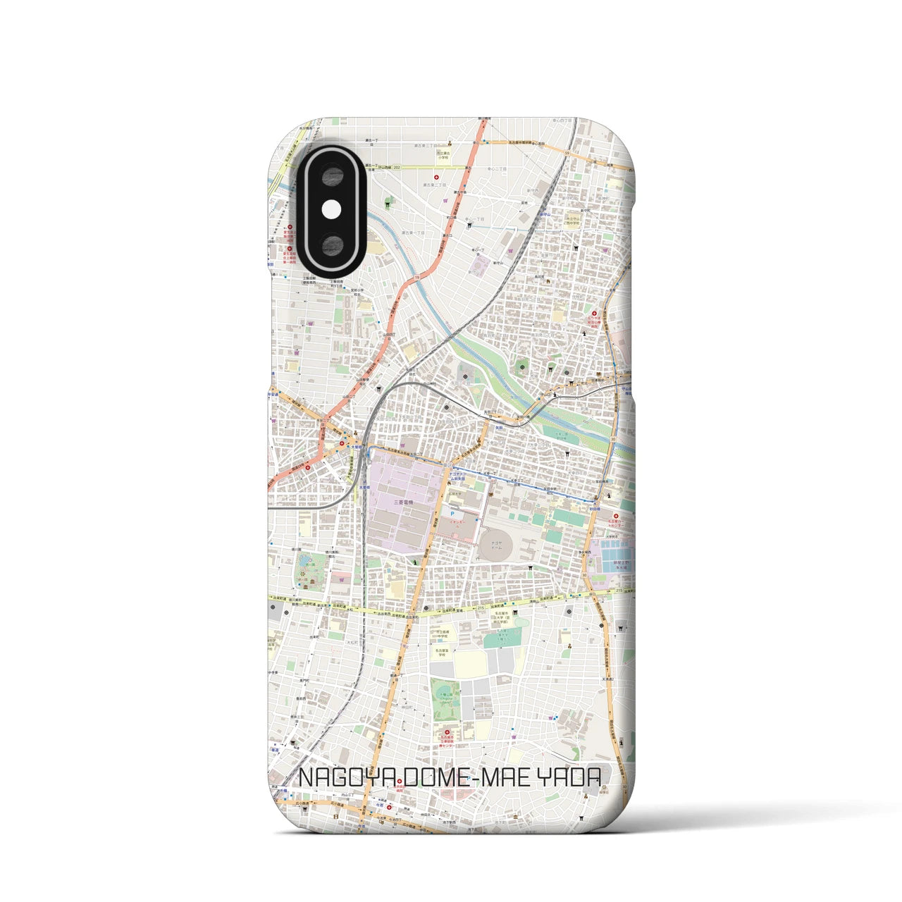【ナゴヤドーム前矢田(愛知県)】地図柄iPhoneケース(バックカバータイプ)