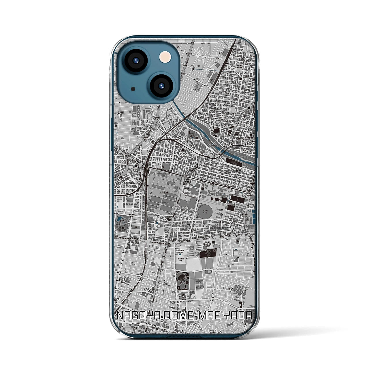 【ナゴヤドーム前矢田(愛知県)】地図柄iPhoneケース(クリアタイプ)