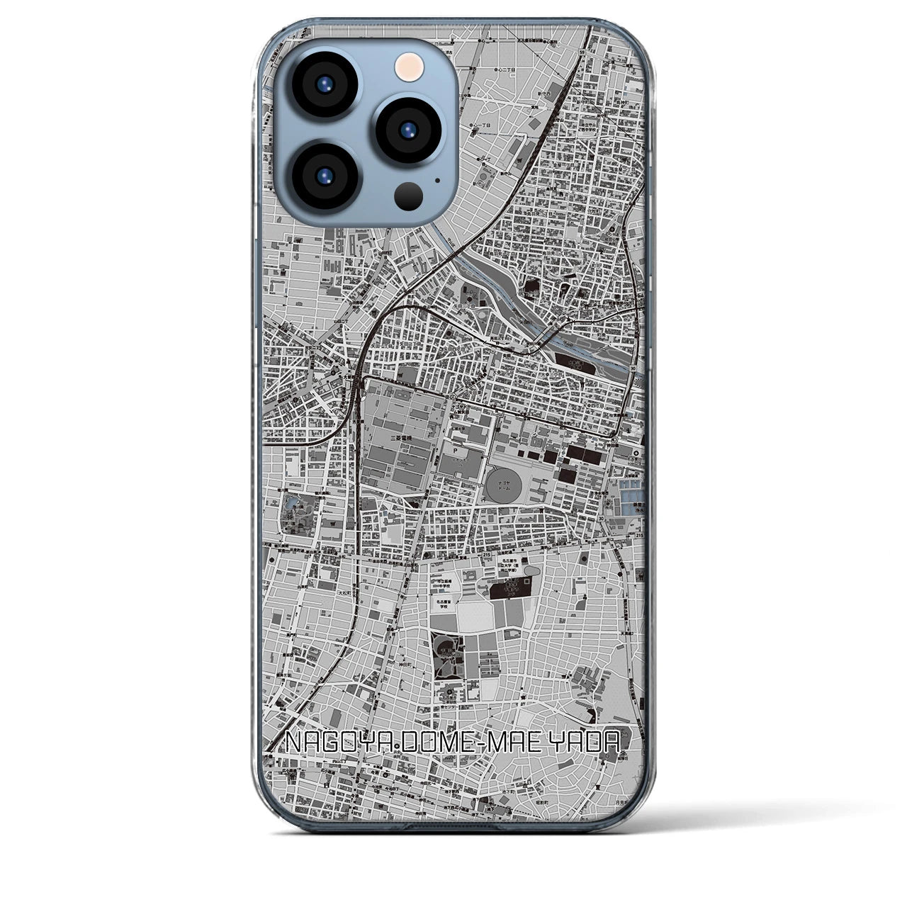 【ナゴヤドーム前矢田(愛知県)】地図柄iPhoneケース(クリアタイプ)