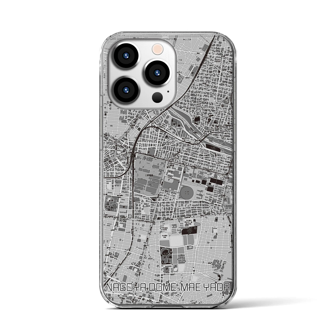 【ナゴヤドーム前矢田(愛知県)】地図柄iPhoneケース(クリアタイプ)