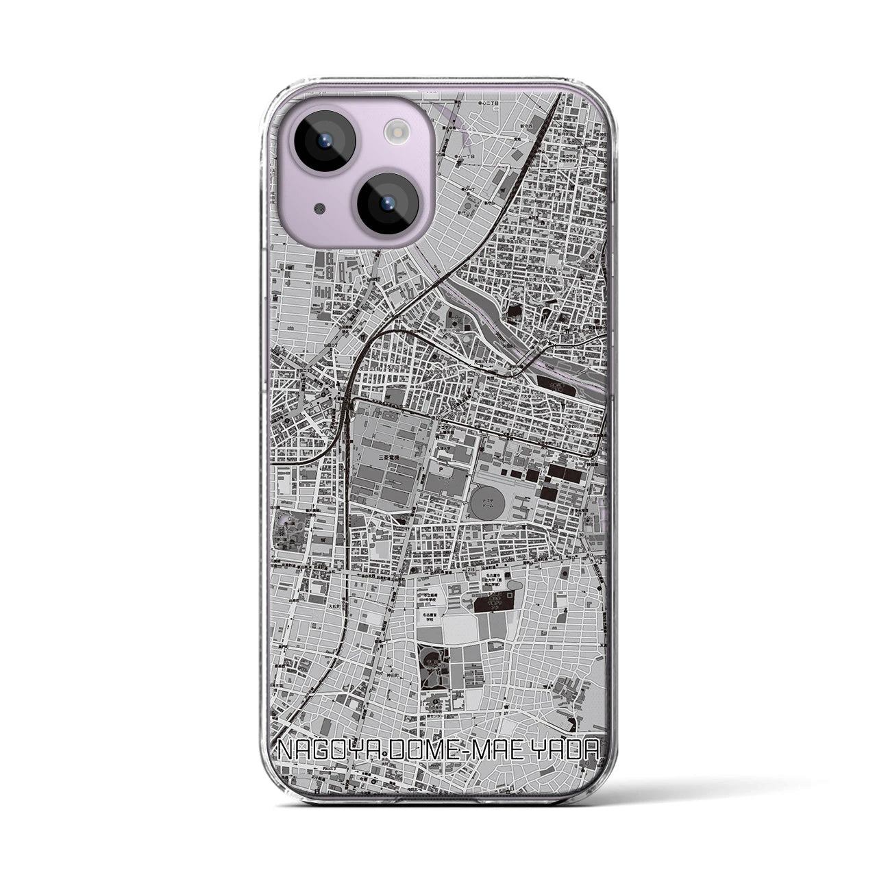 【ナゴヤドーム前矢田(愛知県)】地図柄iPhoneケース(クリアタイプ)