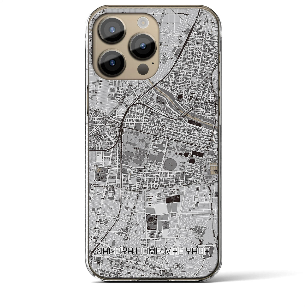 【ナゴヤドーム前矢田(愛知県)】地図柄iPhoneケース(クリアタイプ)