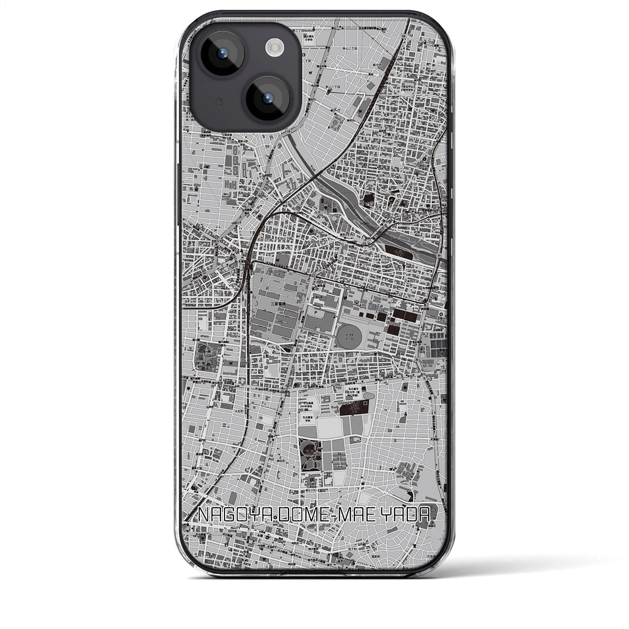 【ナゴヤドーム前矢田(愛知県)】地図柄iPhoneケース(クリアタイプ)