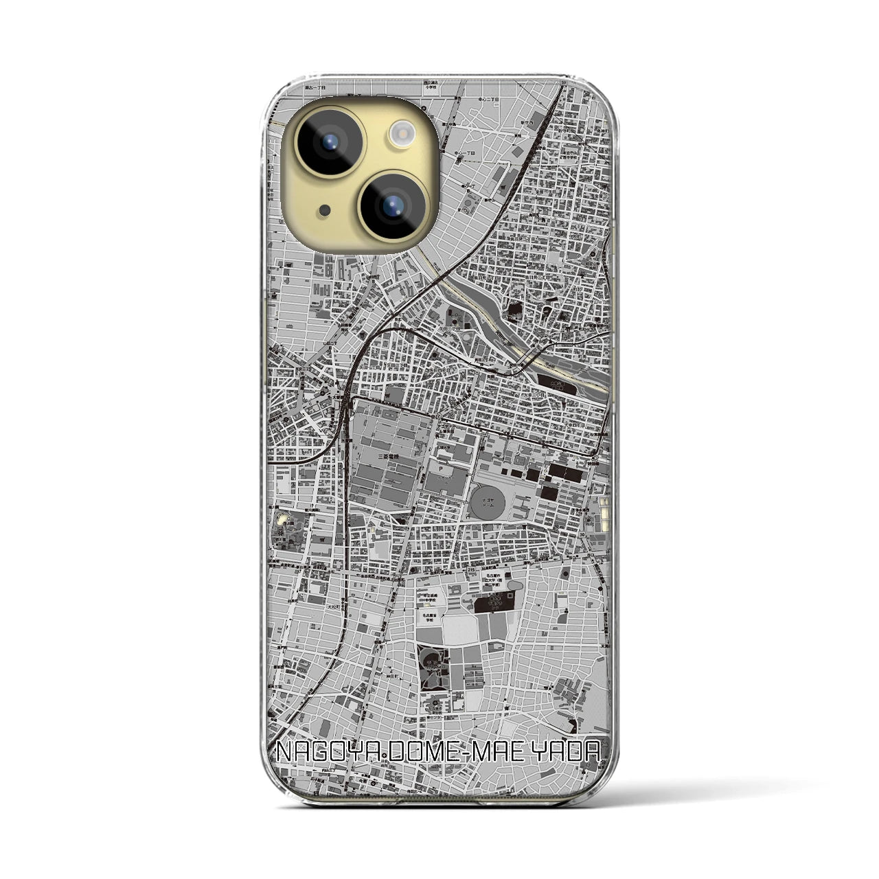 【ナゴヤドーム前矢田(愛知県)】地図柄iPhoneケース(クリアタイプ)