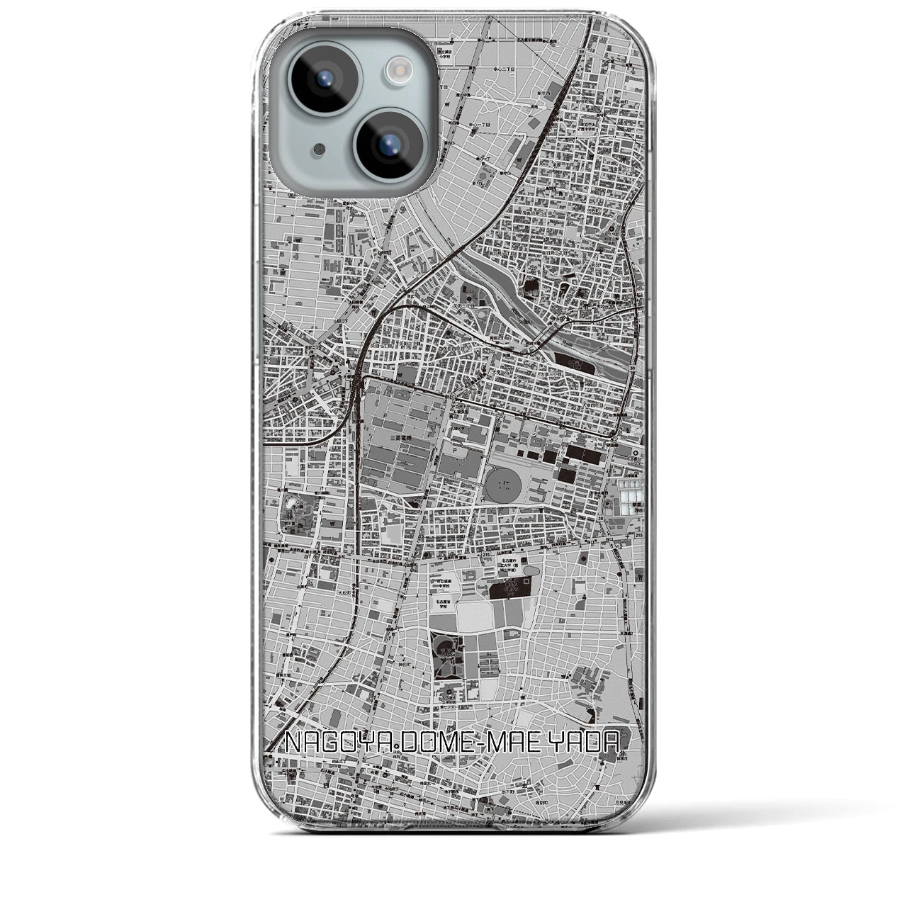 【ナゴヤドーム前矢田(愛知県)】地図柄iPhoneケース(クリアタイプ)