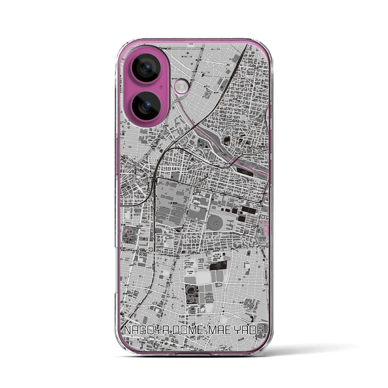 【ナゴヤドーム前矢田(愛知県)】地図柄iPhoneケース(クリアタイプ)