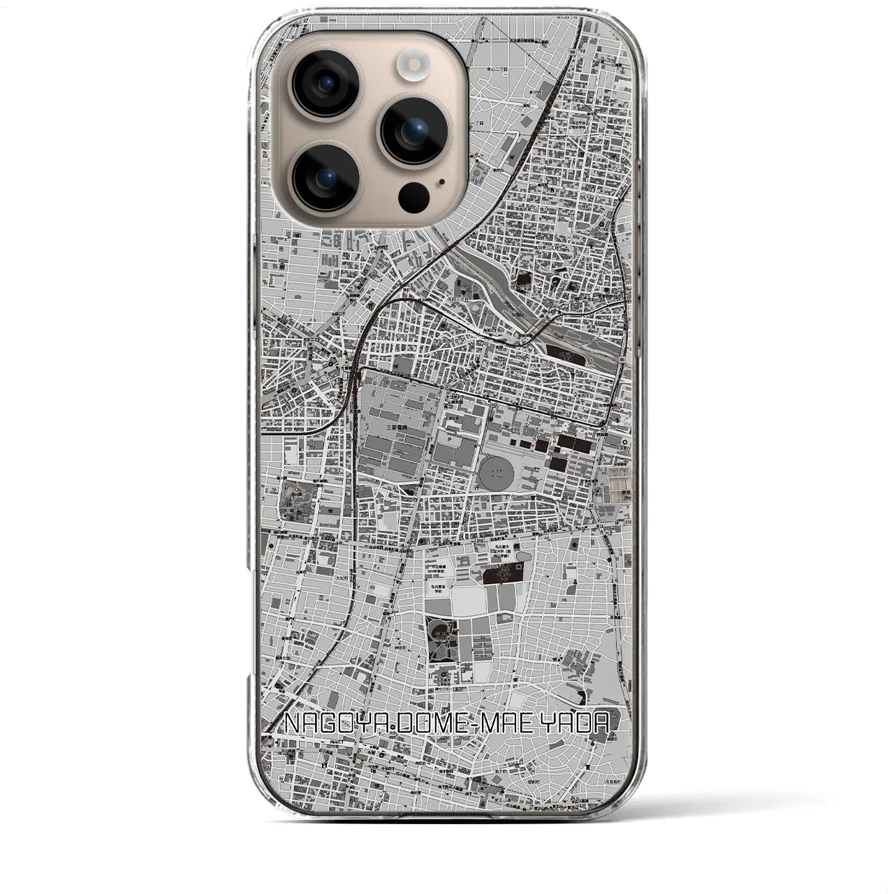 【ナゴヤドーム前矢田(愛知県)】地図柄iPhoneケース(クリアタイプ)