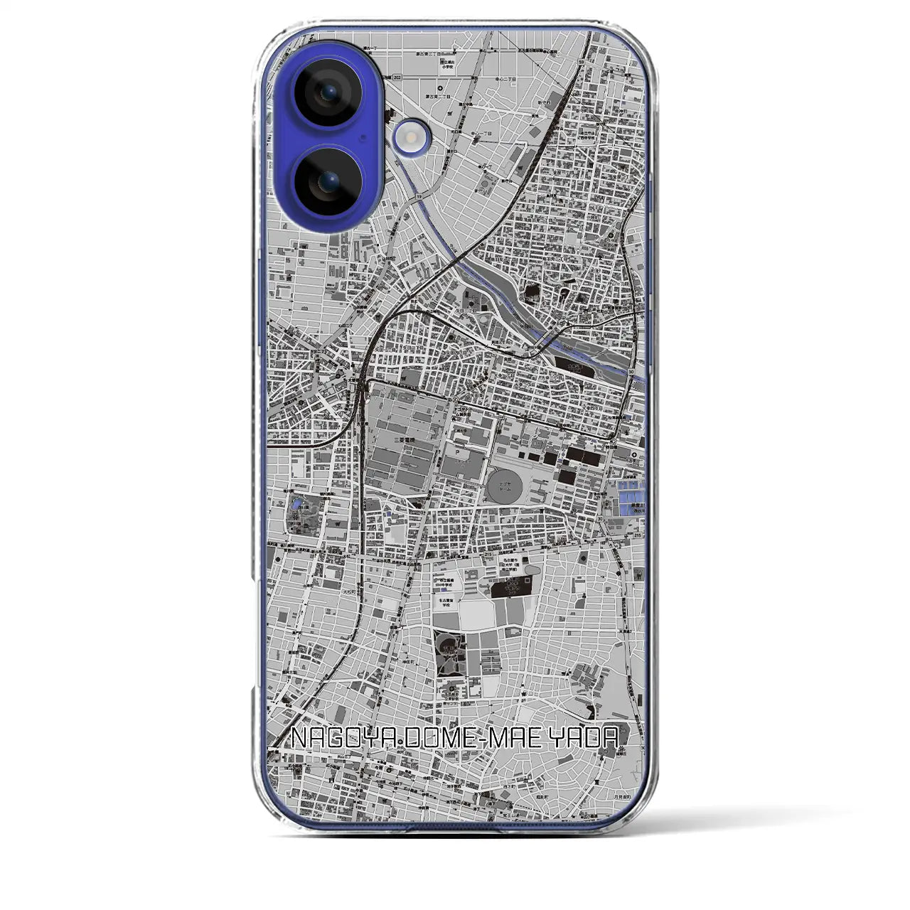 【ナゴヤドーム前矢田(愛知県)】地図柄iPhoneケース(クリアタイプ)