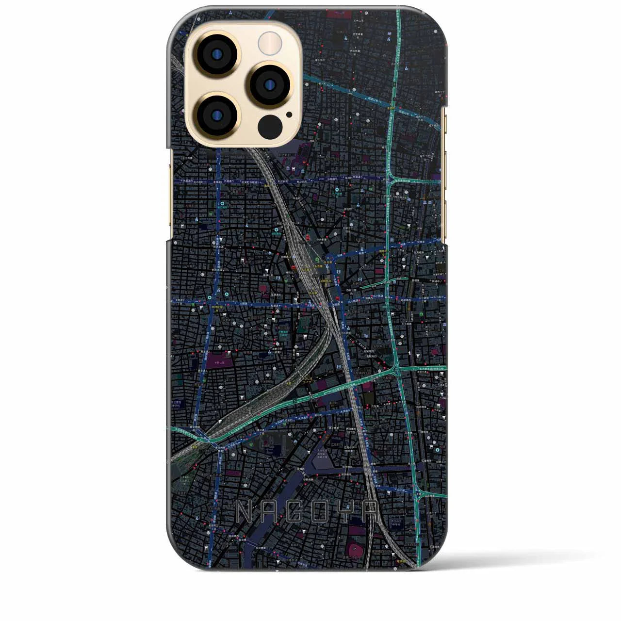 【名古屋2(愛知県)】地図柄iPhoneケース(バックカバータイプ)