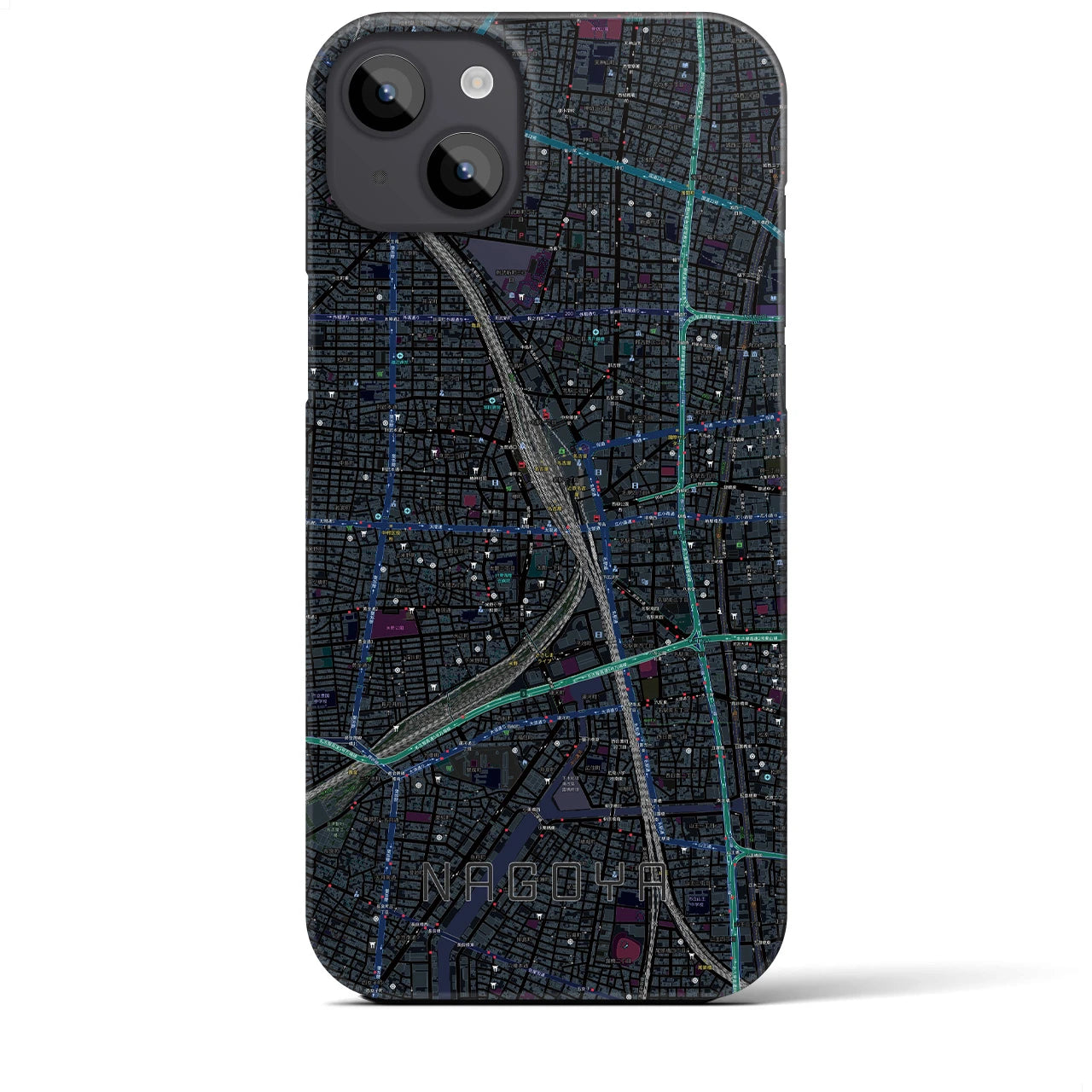 【名古屋2(愛知県)】地図柄iPhoneケース(バックカバータイプ)