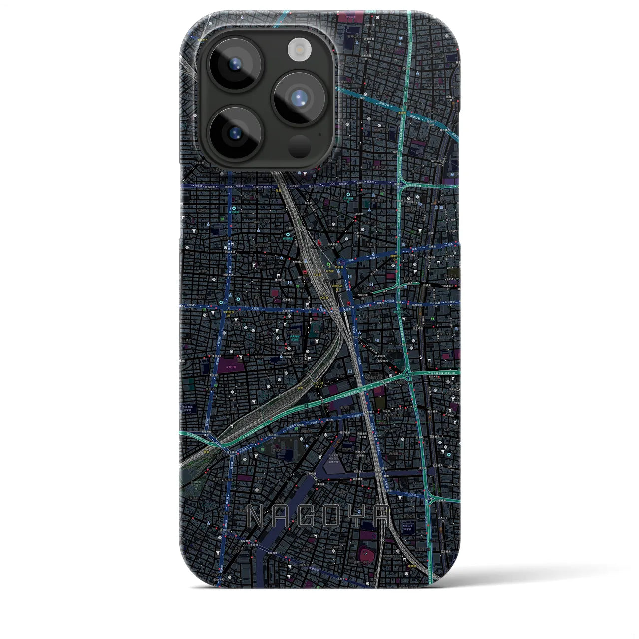 【名古屋2(愛知県)】地図柄iPhoneケース(バックカバータイプ)