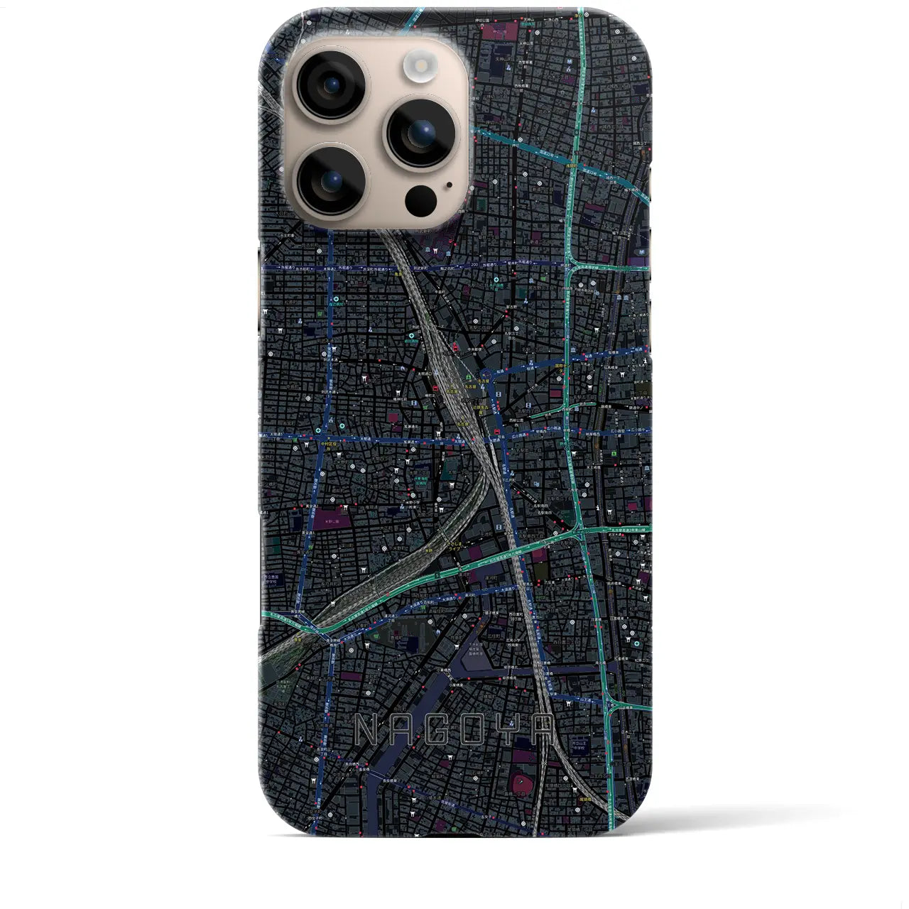 【名古屋2(愛知県)】地図柄iPhoneケース(バックカバータイプ)