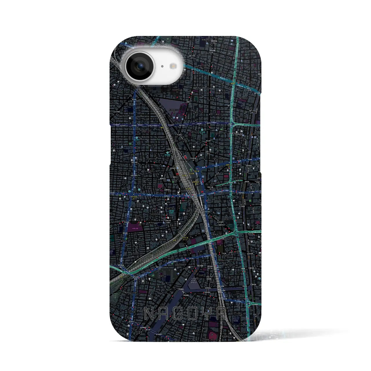 【名古屋2(愛知県)】地図柄iPhoneケース(バックカバータイプ)