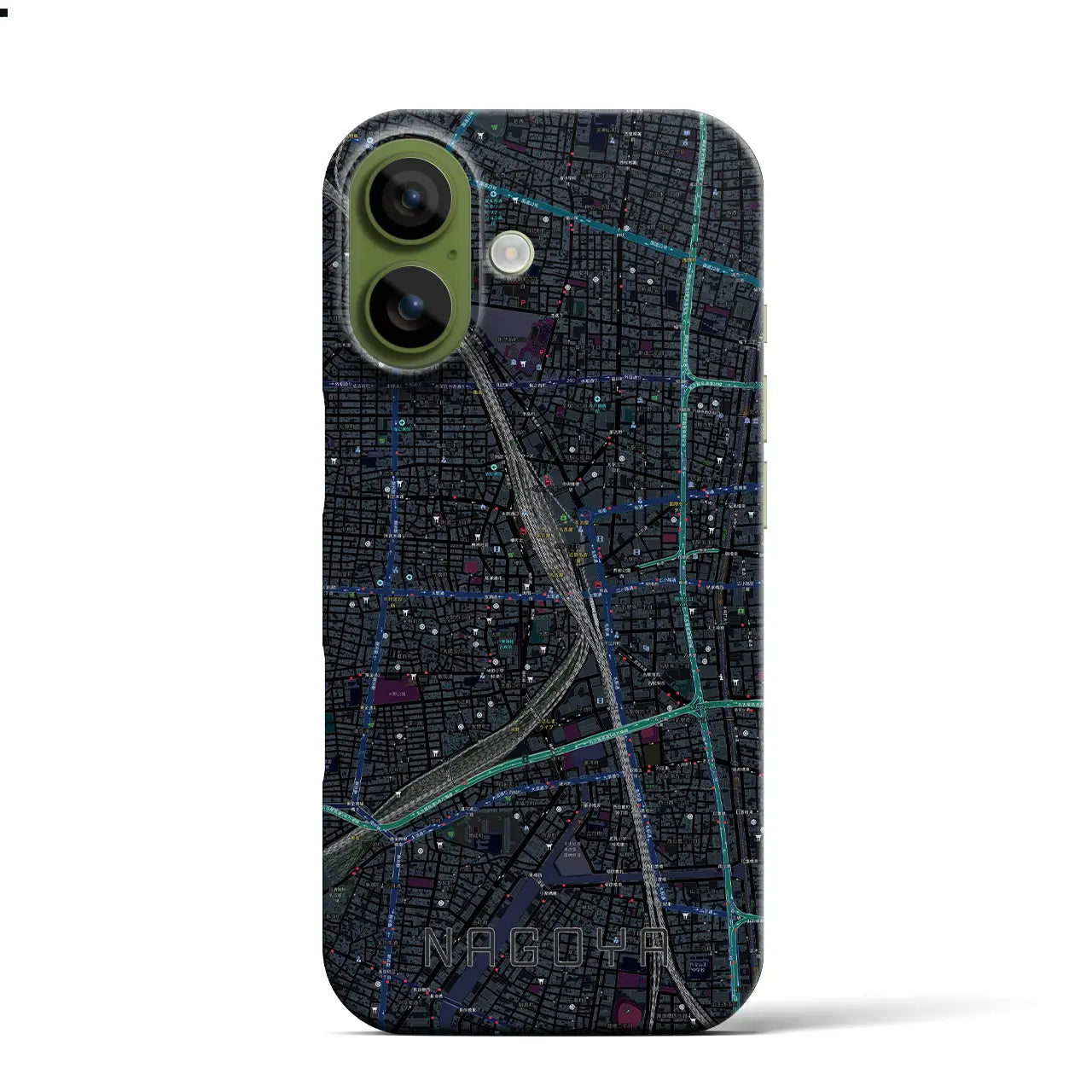 【名古屋2(愛知県)】地図柄iPhoneケース(バックカバータイプ)