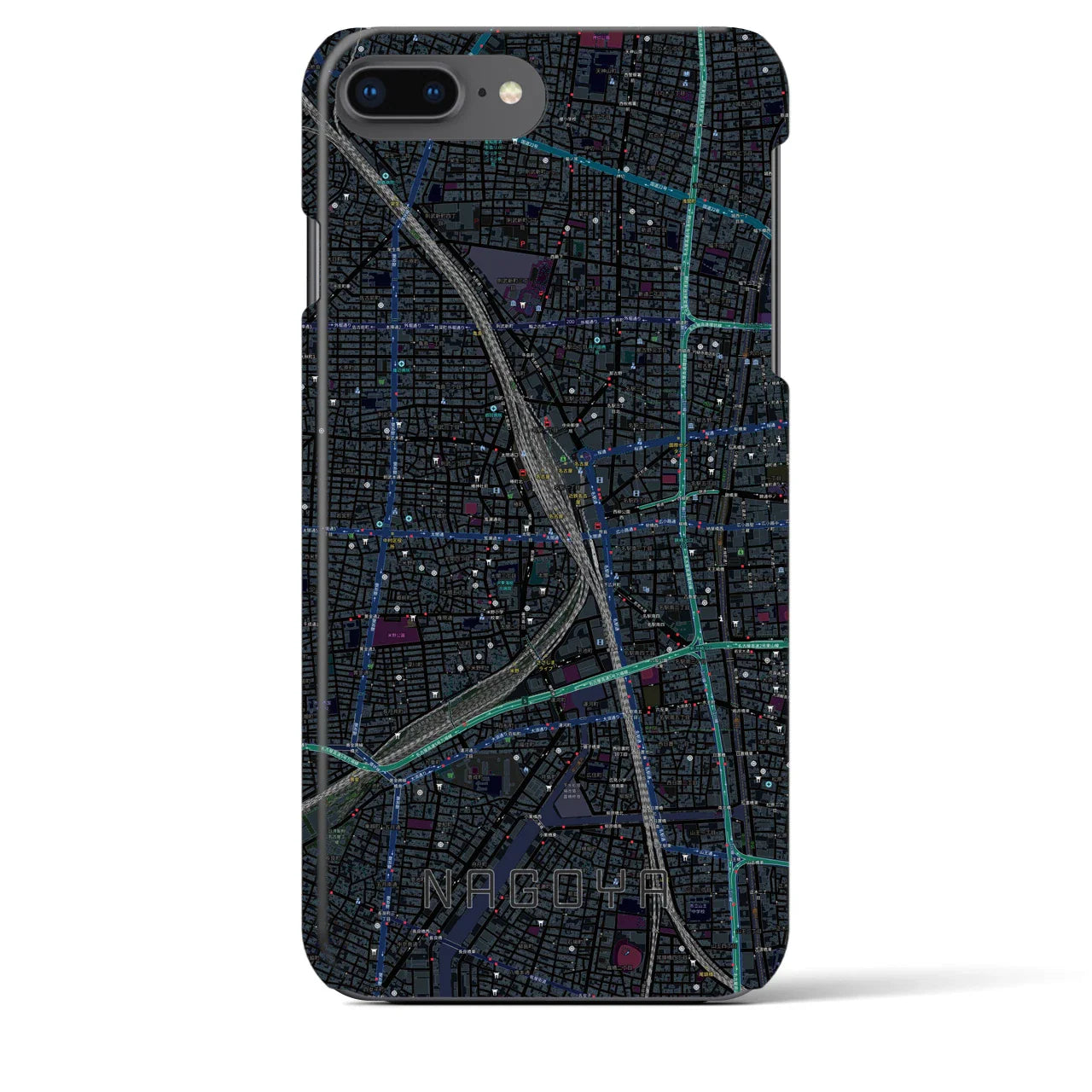 【名古屋2(愛知県)】地図柄iPhoneケース(バックカバータイプ)