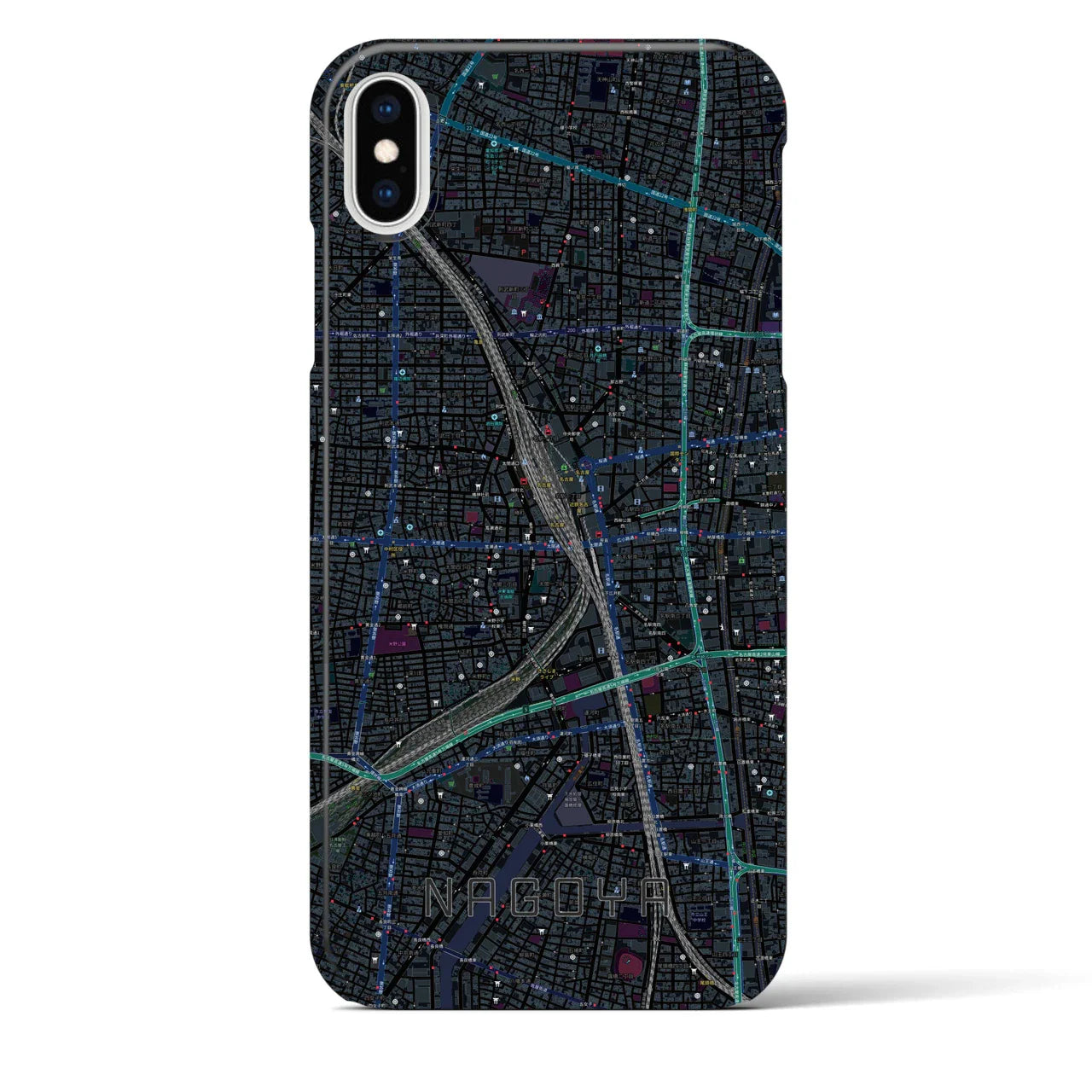 【名古屋2(愛知県)】地図柄iPhoneケース(バックカバータイプ)