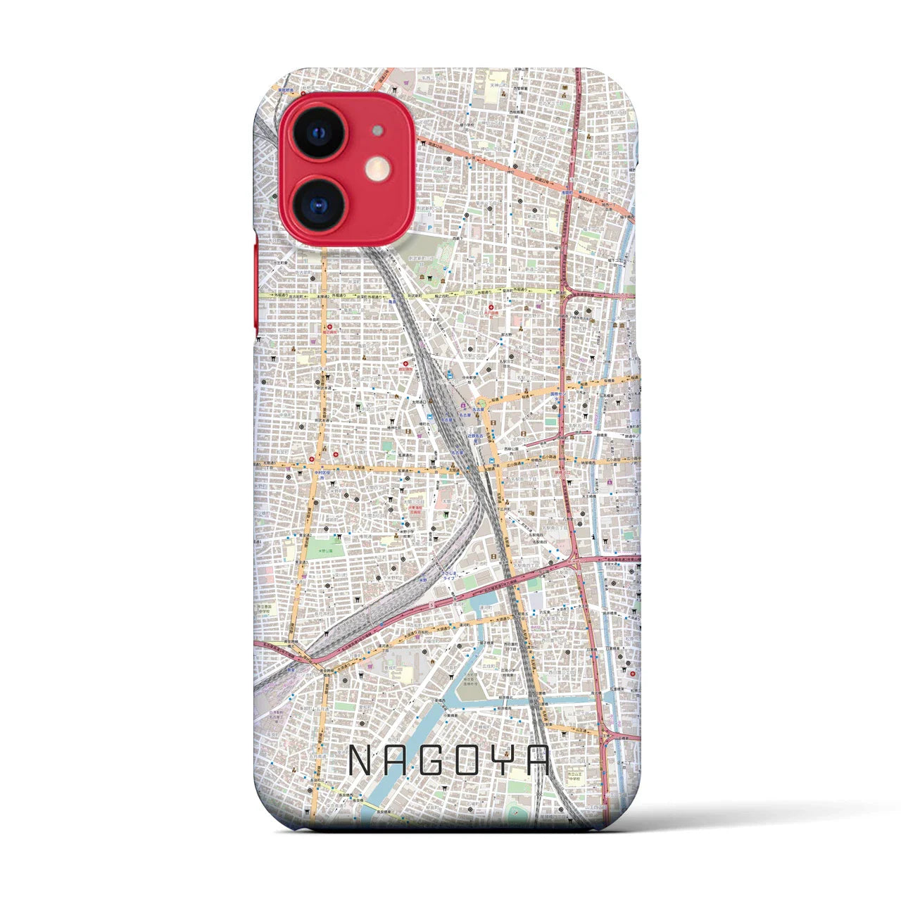 【名古屋2(愛知県)】地図柄iPhoneケース(バックカバータイプ)