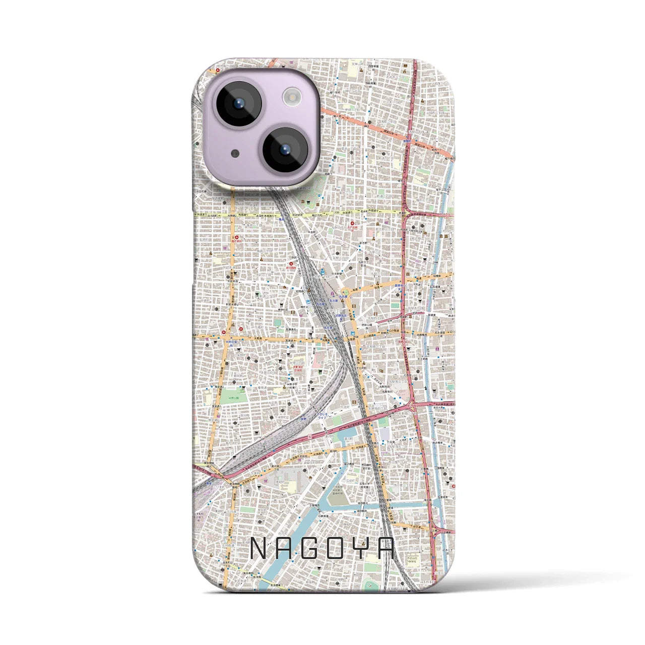 【名古屋2(愛知県)】地図柄iPhoneケース(バックカバータイプ)