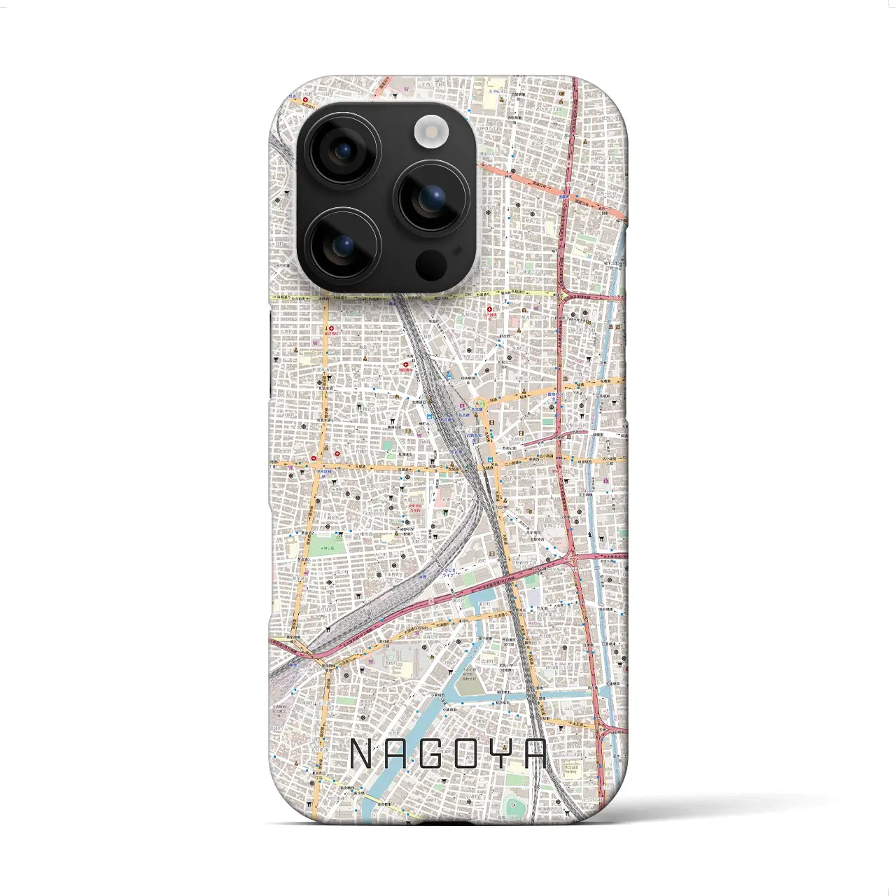 【名古屋2(愛知県)】地図柄iPhoneケース(バックカバータイプ)