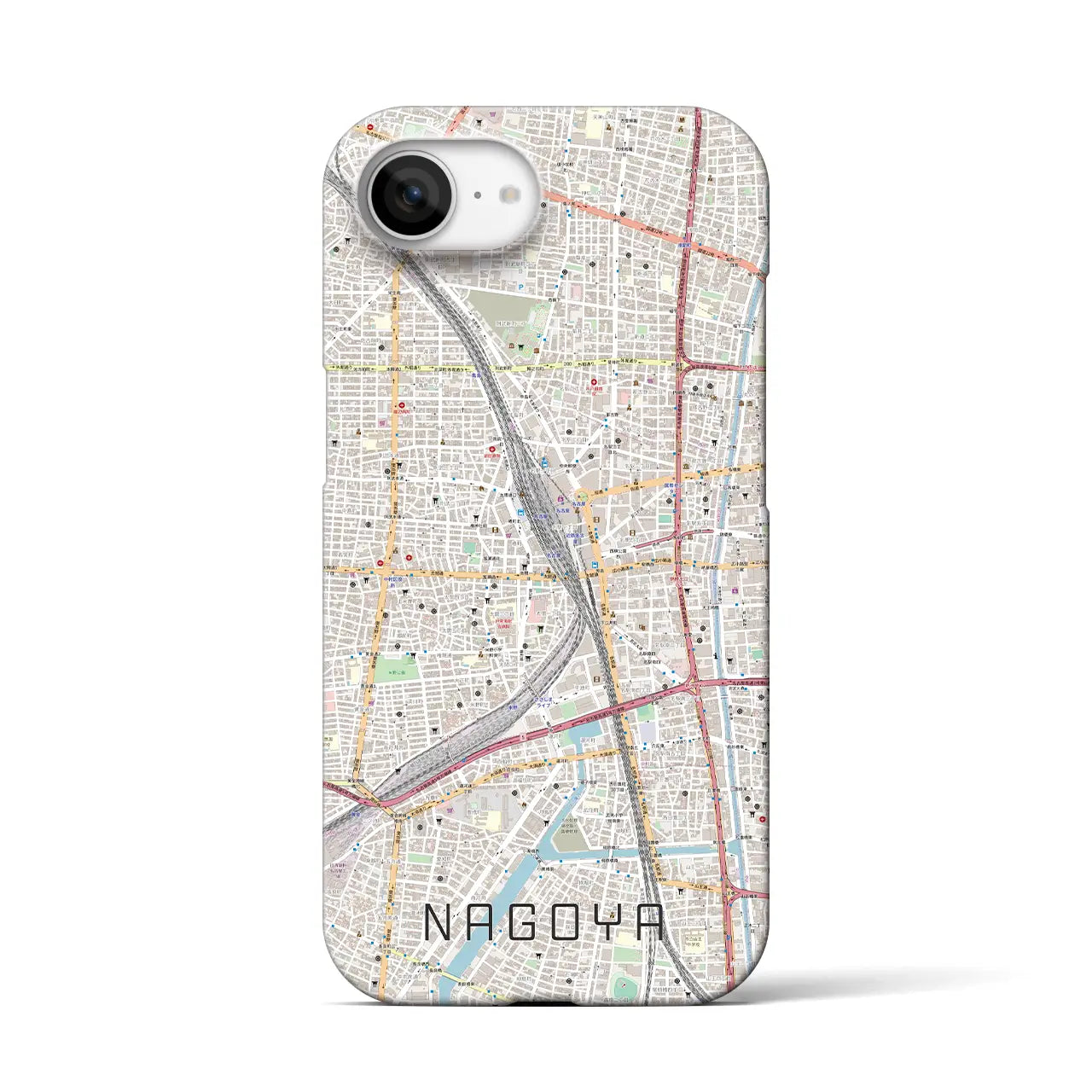 【名古屋2(愛知県)】地図柄iPhoneケース(バックカバータイプ)