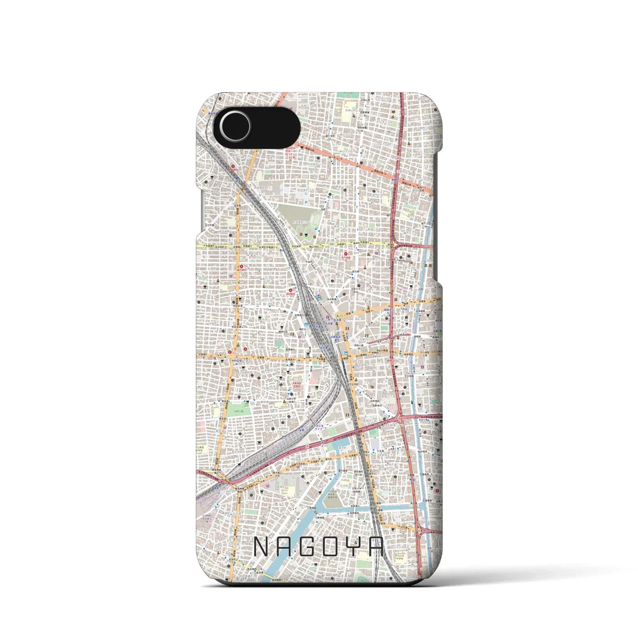 【名古屋2(愛知県)】地図柄iPhoneケース(バックカバータイプ)