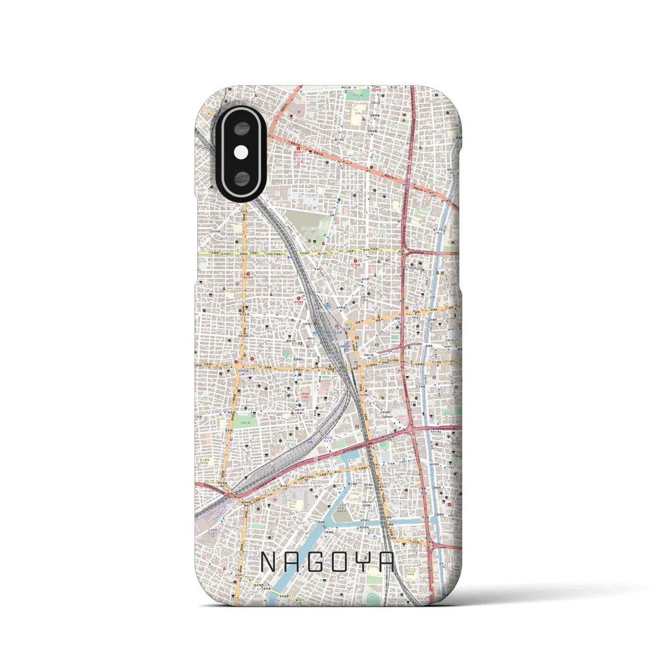 【名古屋2(愛知県)】地図柄iPhoneケース(バックカバータイプ)