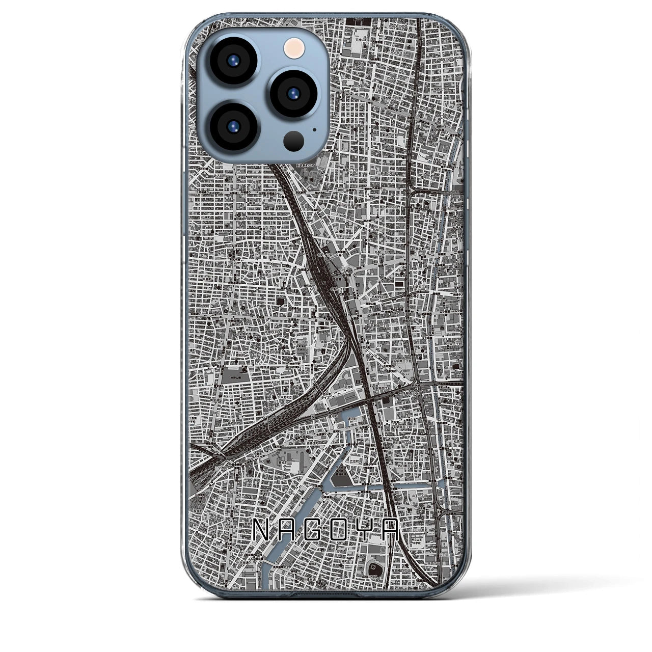 【名古屋2(愛知県)】地図柄iPhoneケース(クリアタイプ)