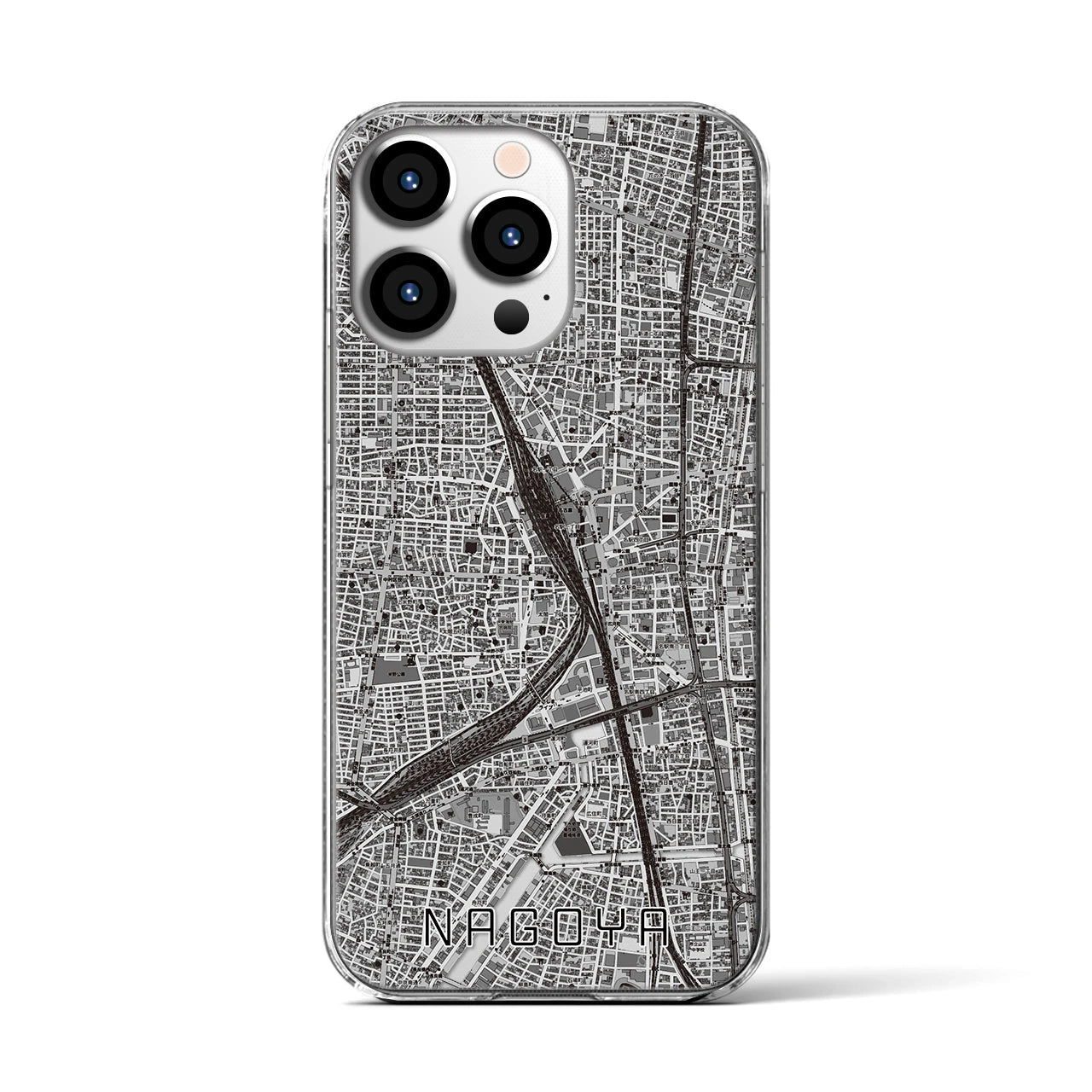 【名古屋2(愛知県)】地図柄iPhoneケース(クリアタイプ)