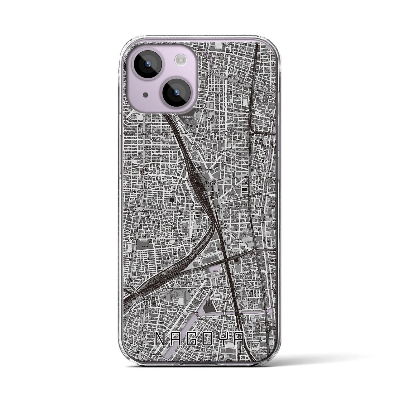 【名古屋2(愛知県)】地図柄iPhoneケース(クリアタイプ)