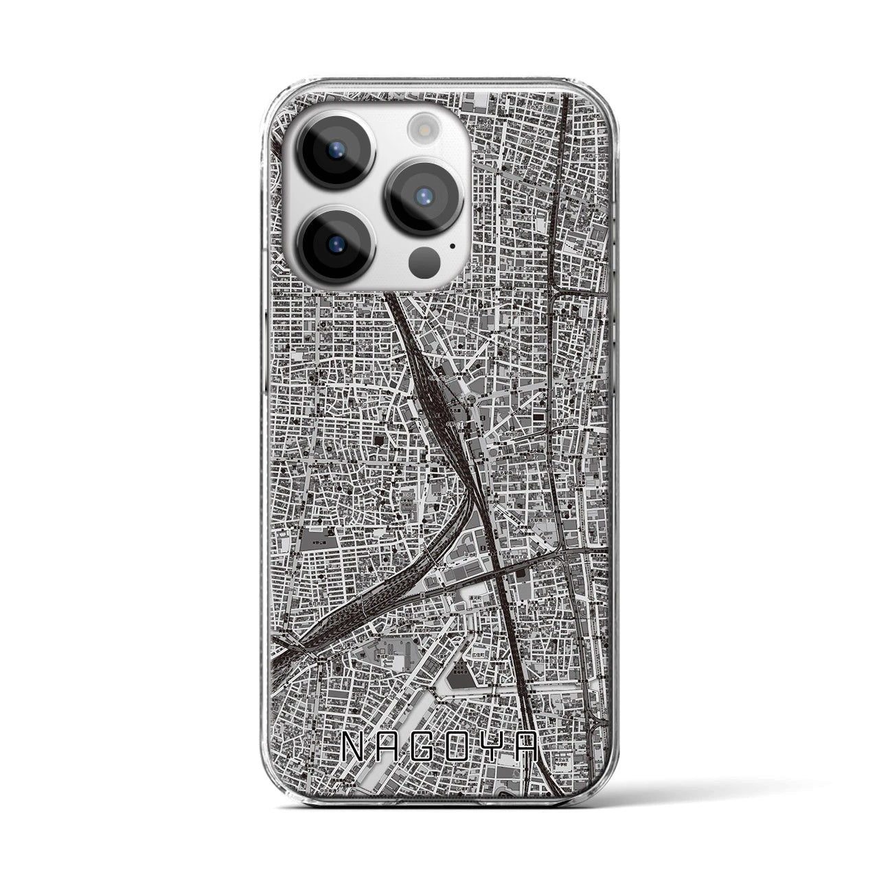 【名古屋2(愛知県)】地図柄iPhoneケース(クリアタイプ)