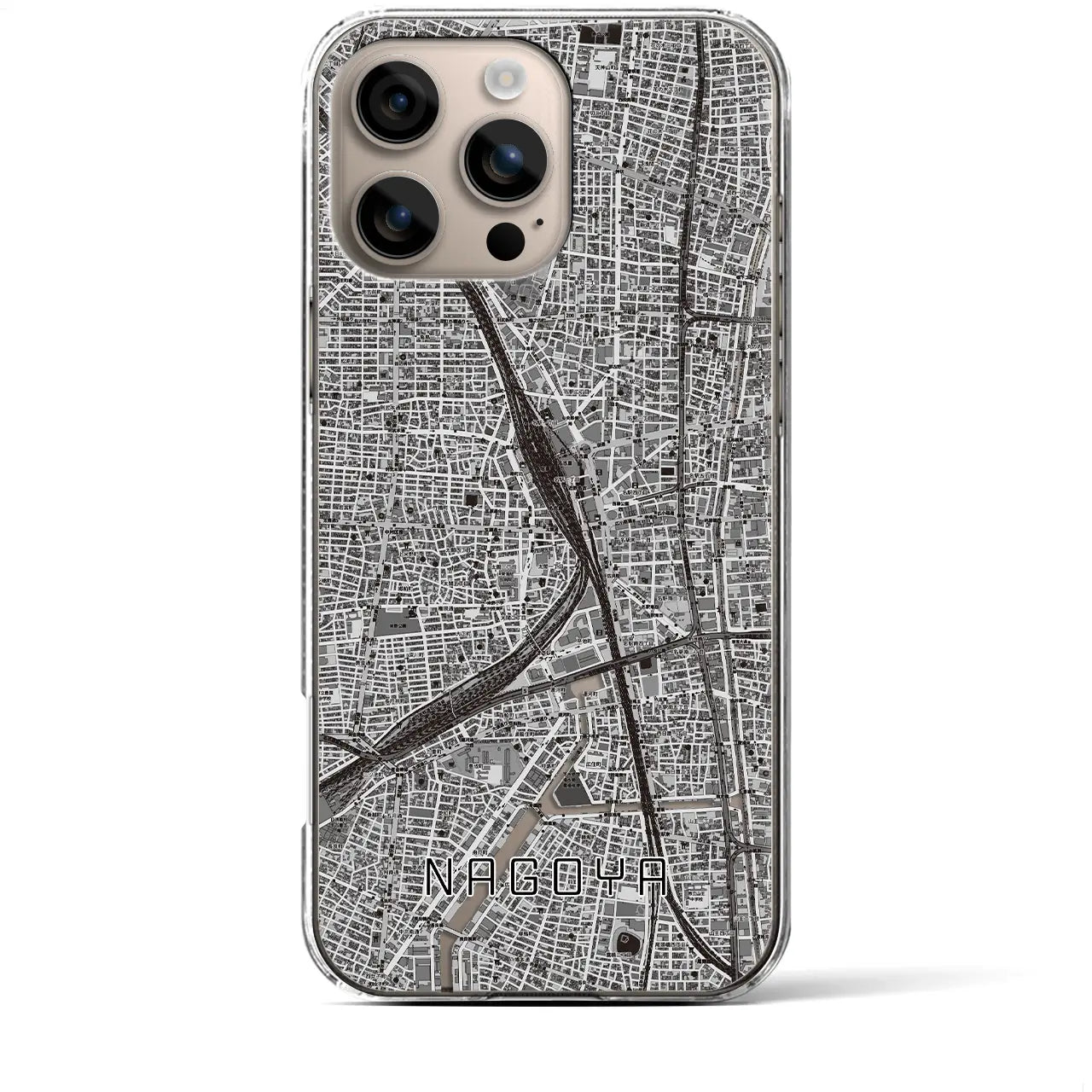 【名古屋2(愛知県)】地図柄iPhoneケース(クリアタイプ)