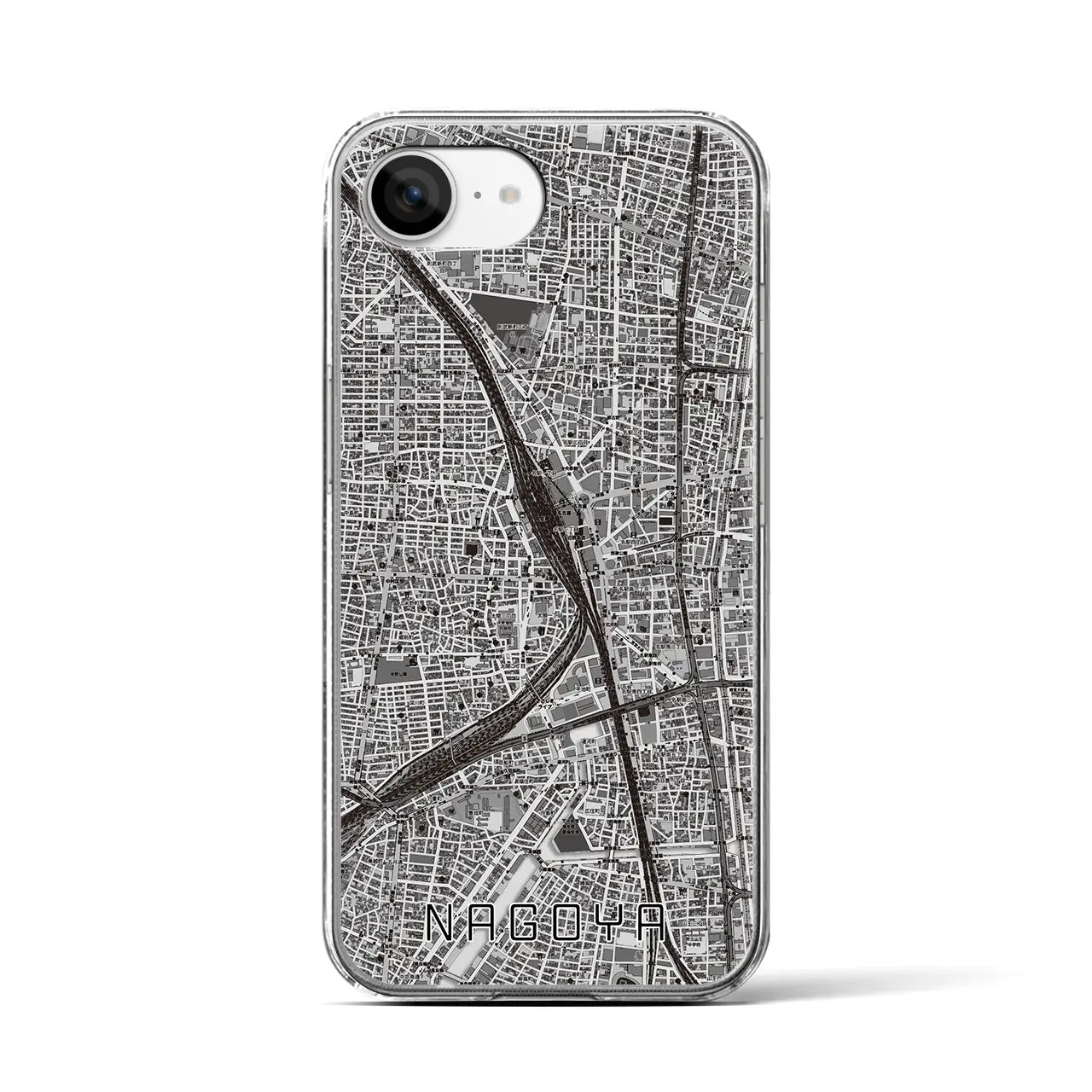 【名古屋2(愛知県)】地図柄iPhoneケース(クリアタイプ)