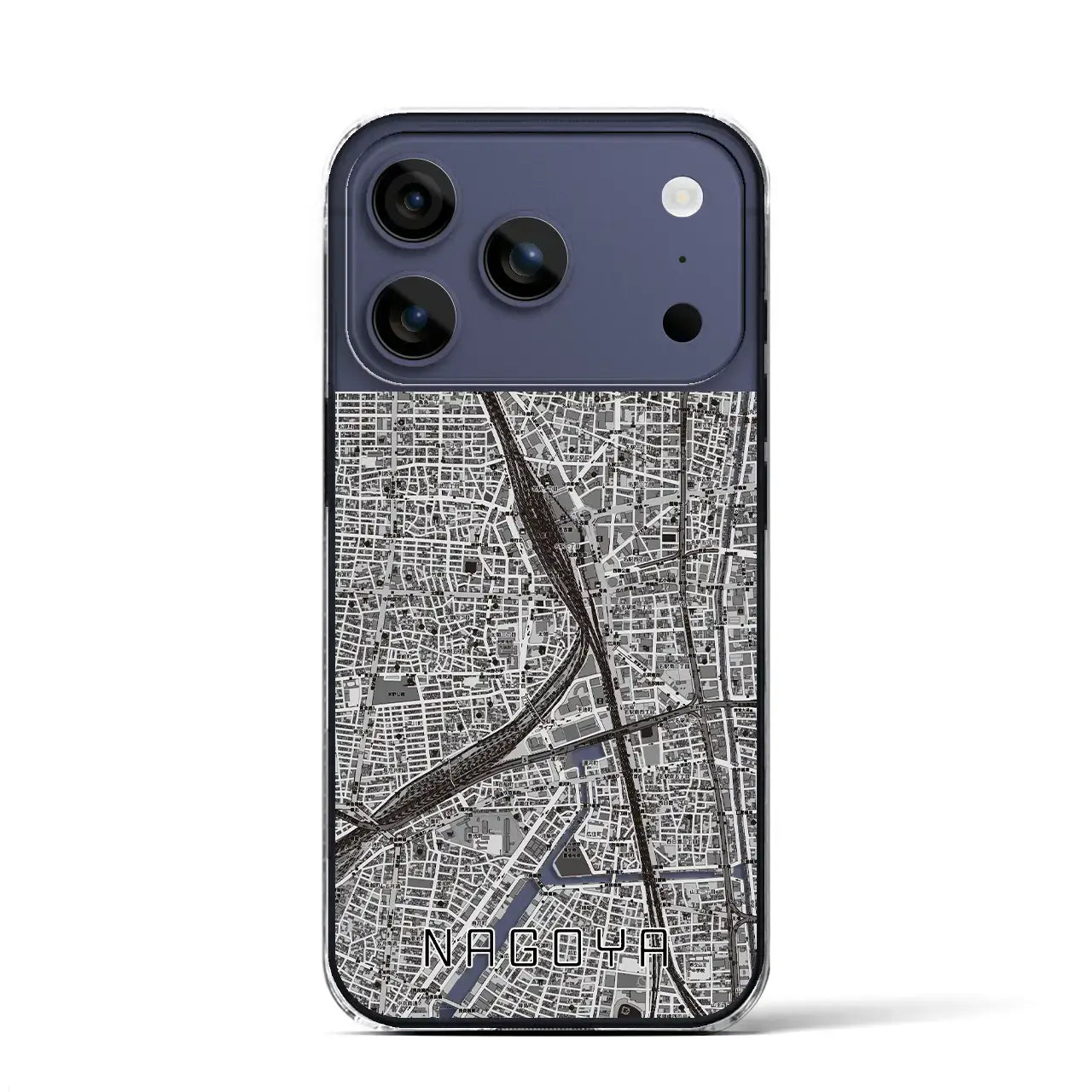 【名古屋2(愛知県)】地図柄iPhoneケース(クリアタイプ)
