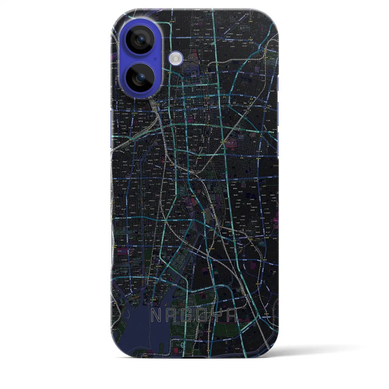 【名古屋(愛知県)】地図柄iPhoneケース(バックカバータイプ)