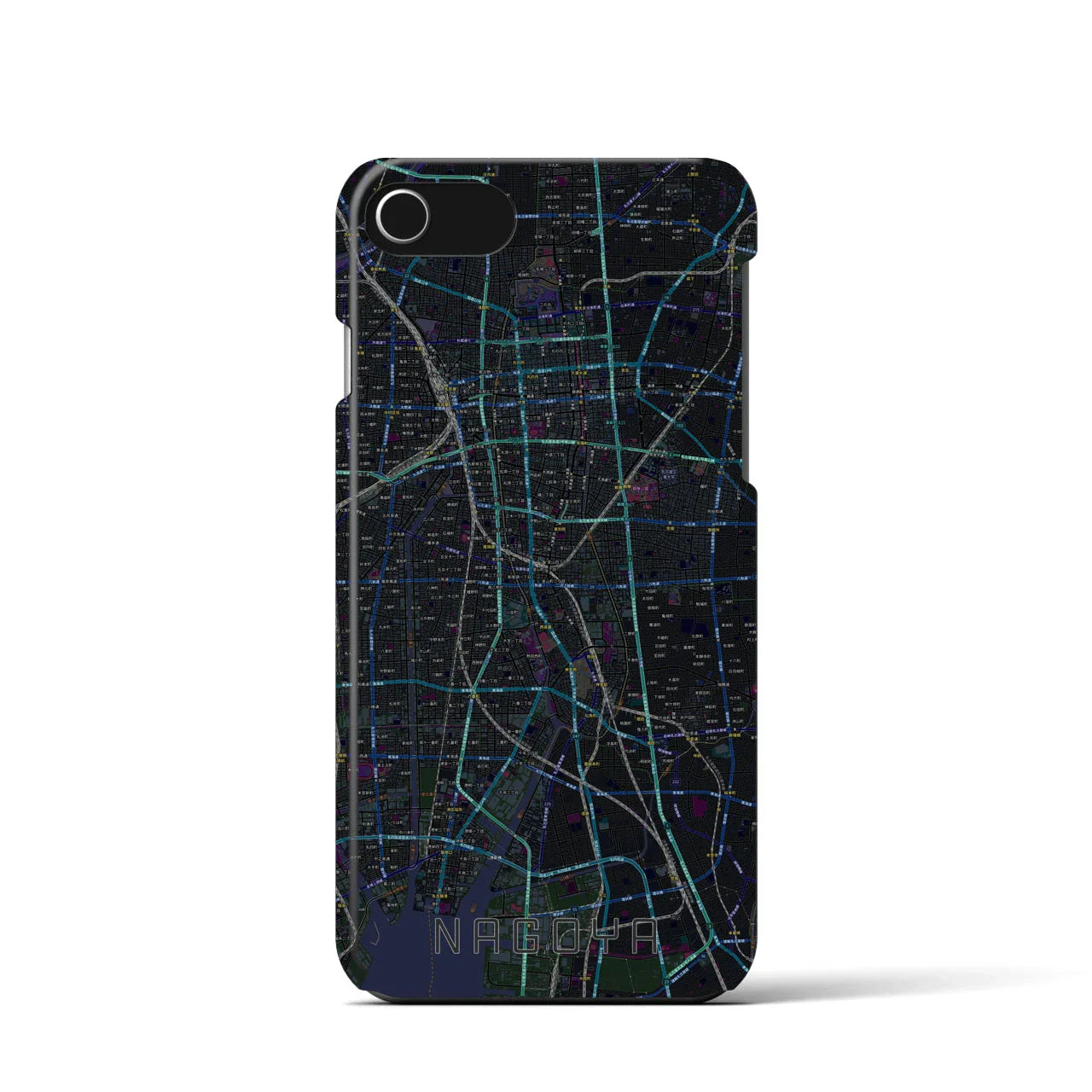 【名古屋(愛知県)】地図柄iPhoneケース(バックカバータイプ)