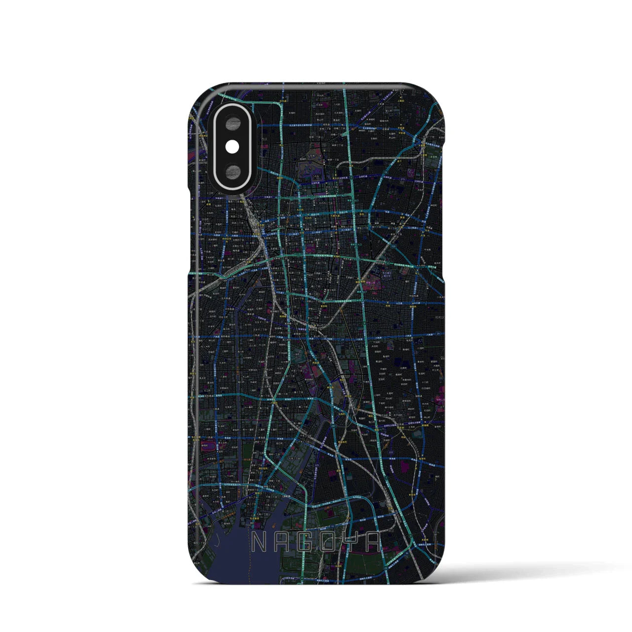 【名古屋(愛知県)】地図柄iPhoneケース(バックカバータイプ)