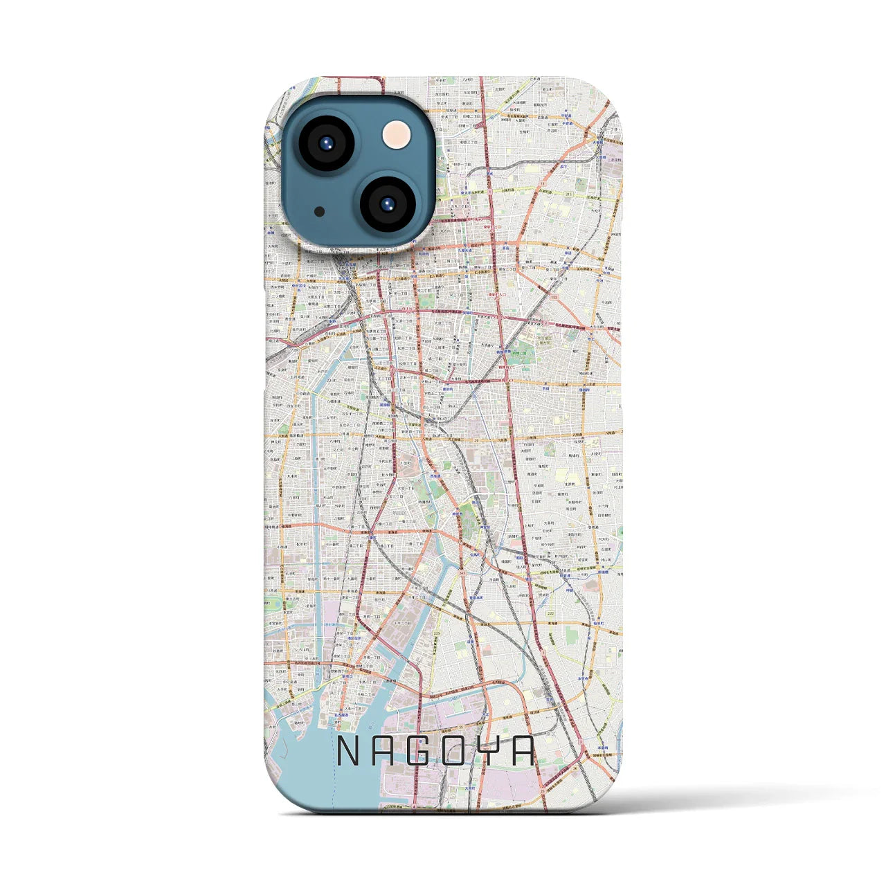 【名古屋(愛知県)】地図柄iPhoneケース(バックカバータイプ)