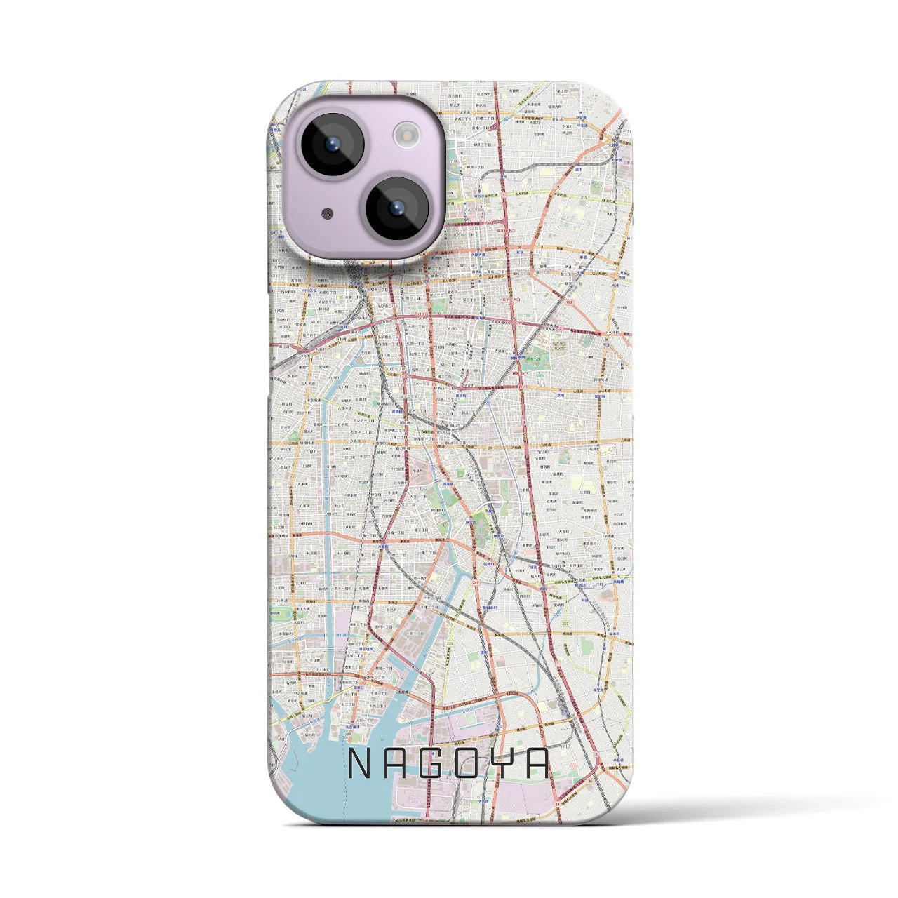 【名古屋(愛知県)】地図柄iPhoneケース(バックカバータイプ)