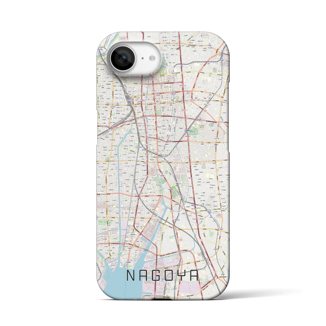 【名古屋(愛知県)】地図柄iPhoneケース(バックカバータイプ)