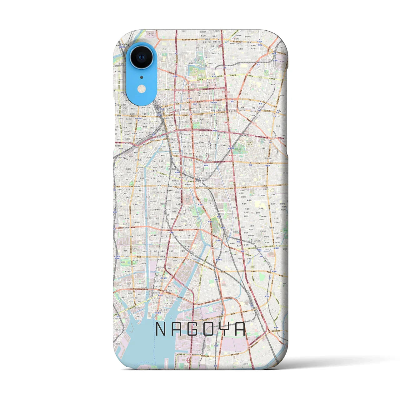 【名古屋(愛知県)】地図柄iPhoneケース(バックカバータイプ)