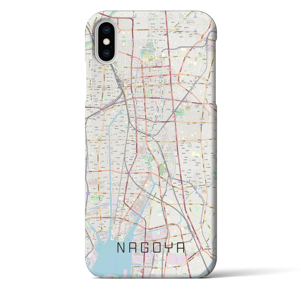 【名古屋(愛知県)】地図柄iPhoneケース(バックカバータイプ)