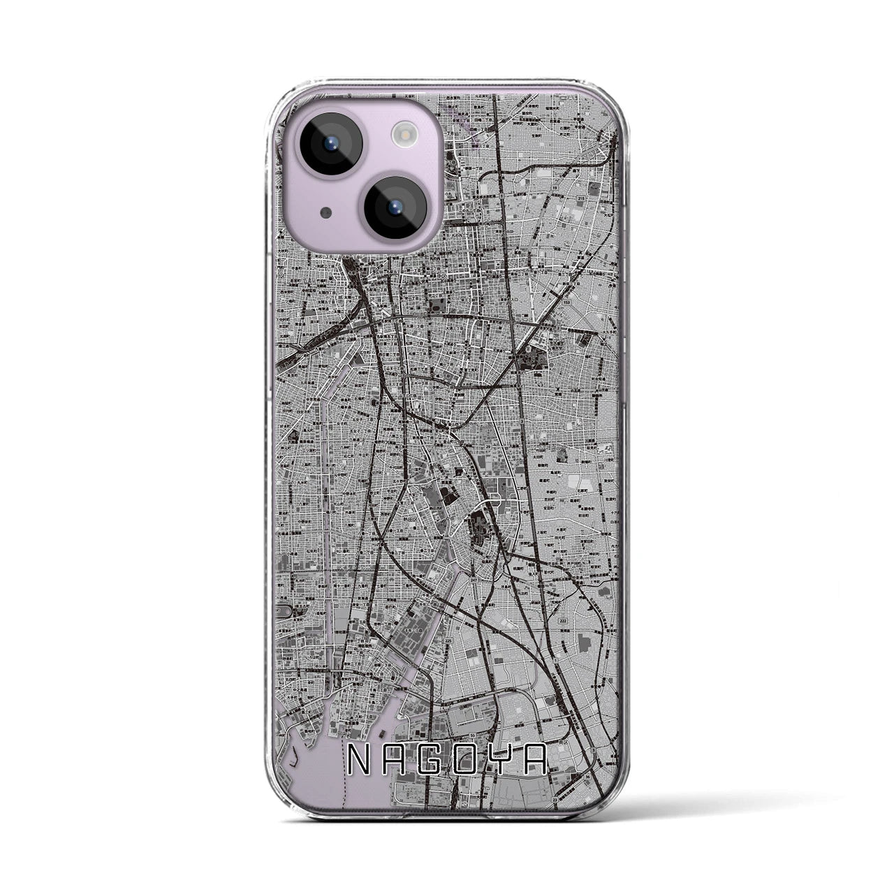 【名古屋(愛知県)】地図柄iPhoneケース(クリアタイプ)